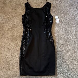 Signature by Sangria Black Sequin Mini Dress